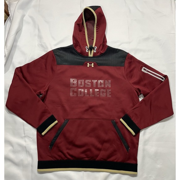 Under Armour Boston College Hoodie – Men's Large ColdGear Pullover‎ Sweatshirt - Picture 3 of 6